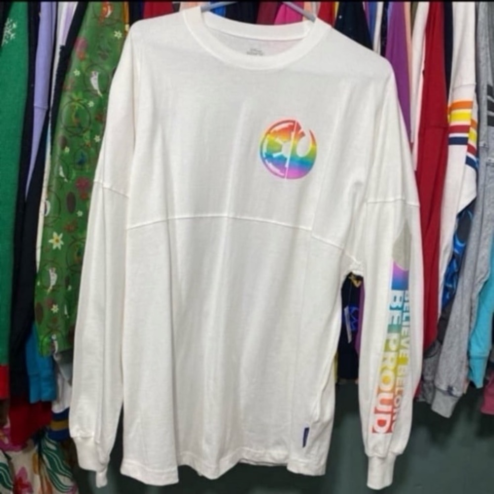 Disney parks star wars pride millennium falcon spirit jersey NWT M